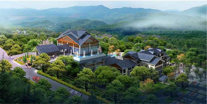 山地旅游規劃公司完成溫泉酒店度假區旅游規劃效果圖