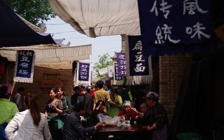 袁家村旅游規劃導識標識粗布幌子招牌