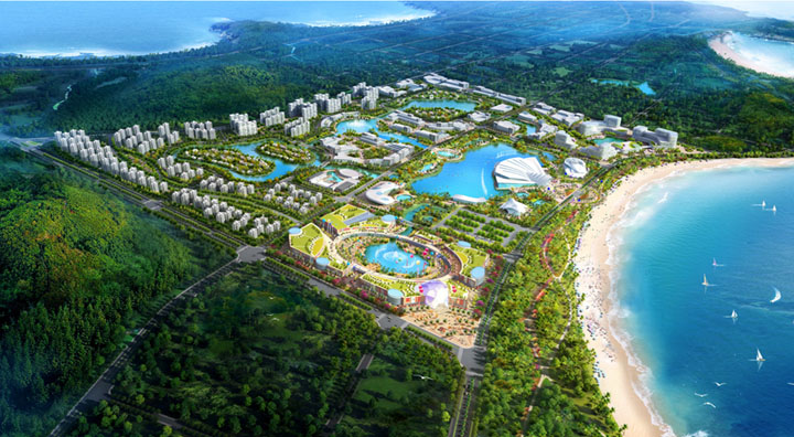 度假綜合體項目旅游規劃設計公司:中國惠安海洋生態文化旅游城啟動區旅游規劃鳥瞰圖